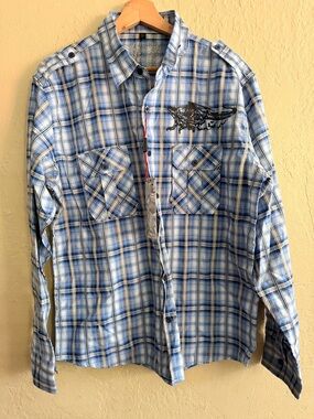 VERCHO men’s large long sleeve button up, nwt